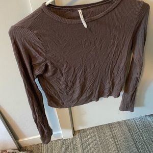 Lulu’s Mauve Ribbed Long Sleeve